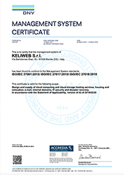 Certificato ISO IEC 27001-27017-27018