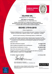 Certificato ISO IEC 27001
